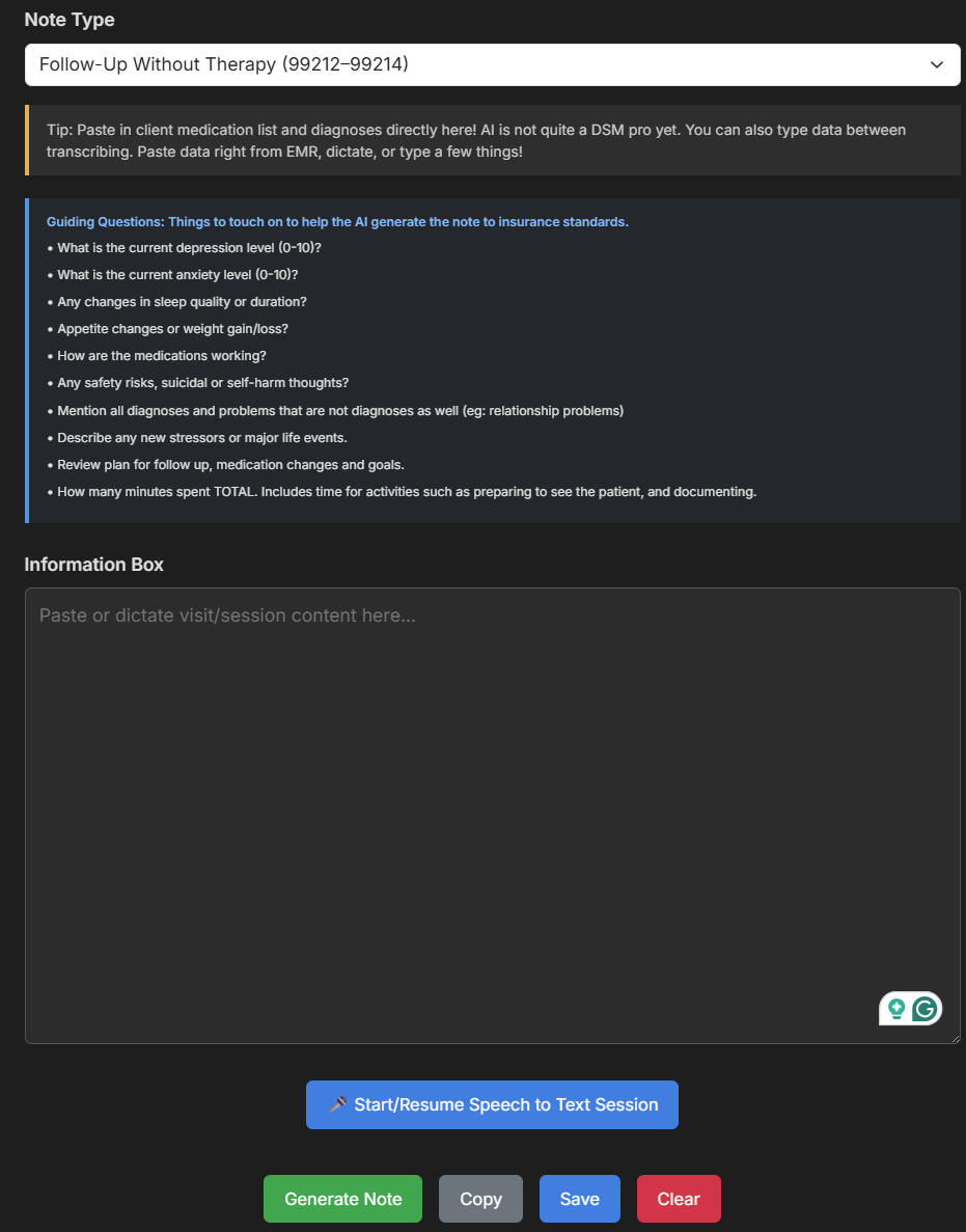 Use 17+ note types on phone or desktop