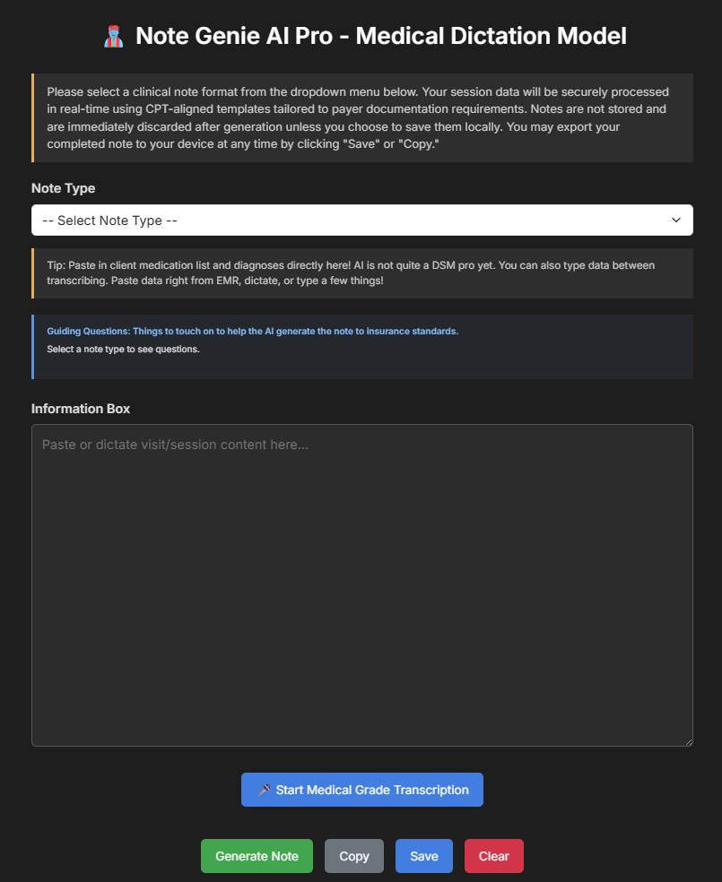 Generated note preview in Note Genie AI